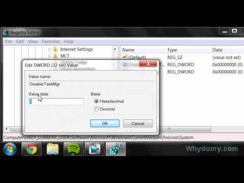 How to Enable Task Manager if Disabled on Windows 7 or XP