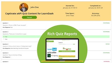 Rich Quiz Report for Learners - xAPI & SCORM Content