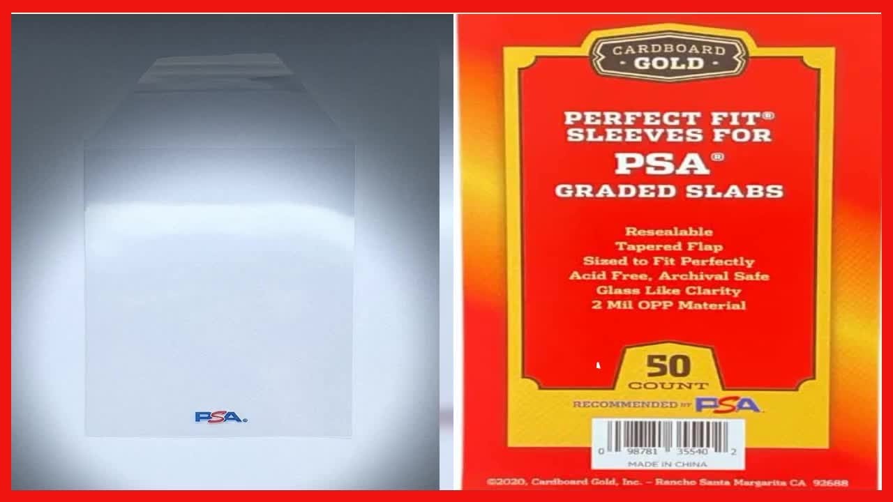 cardboard gold perfect fit graded cards sleeves reviews PSA Card (100 count) These sleeves protect your 75pt to 140pt toploaders and fit like a glove Protect Your PSA Graded Cards