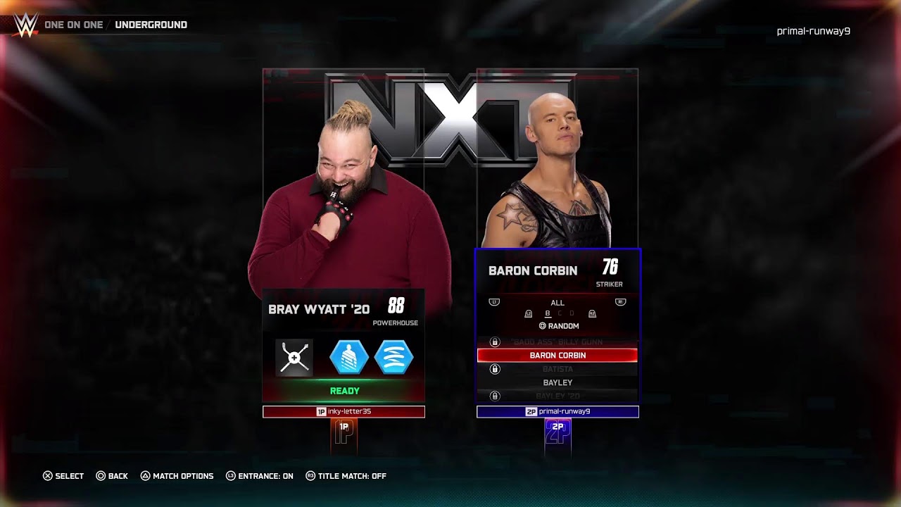 We are playing. WWE again.Party, but here's a twist. Me and my brother are going to play a cage map.