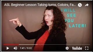 ASL Beginner Lesson Taking turns, Colors, Family, Numbers with Answer Key