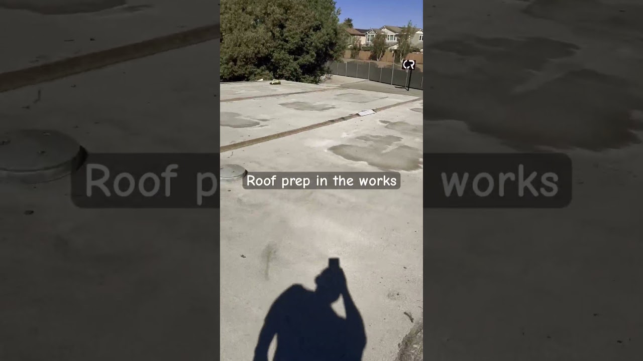 Roof repair using Henry elastomeric roof coating. 