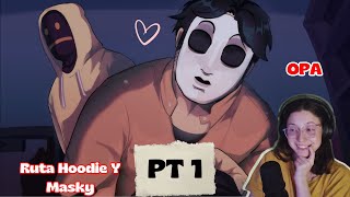 TWO ARE BETTER THAN ONE 😝🔥 / Chapter #1 - CreepyDates HOODIE AND MASKY ROUTE - Spanish Gameplay screenshot 3