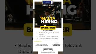 Jobs for Hoteliers in Malta | Malta Work Permit Visa #europevisa #workabroad