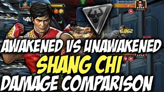 Shang Chi Unawakened Vs Awakened Damage Comparison Does He Need A Gem? Contest Of Champions