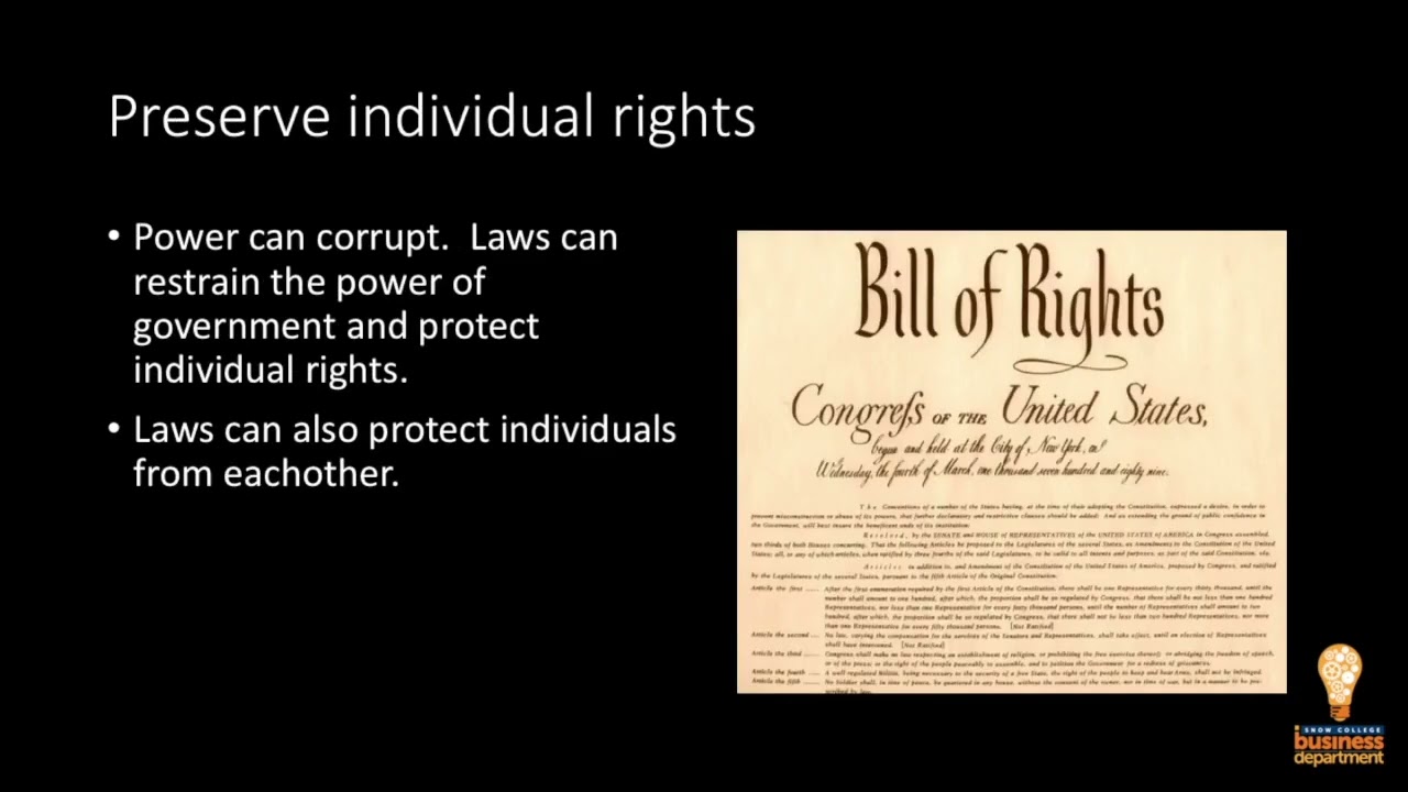 What is the purpose of law?