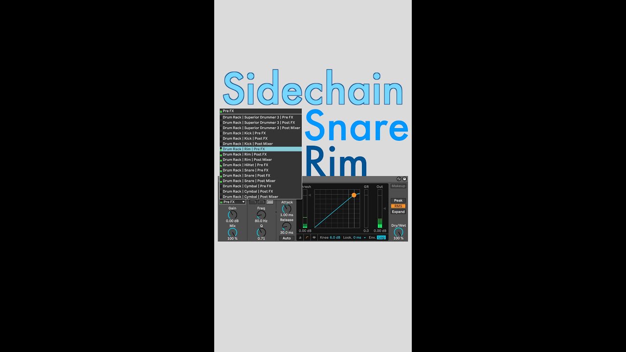 Sidechain Snare/Rim Audio to your HiHats to create a LoFi Drum Groove in Ableton Live