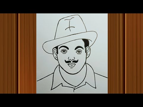 Bhagat Singh Drawing / How to draw Bhagat Singh / Republic Day Drawing