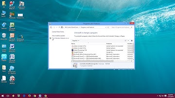 Shortcut key to Open Uninstall Programs & Feature or Change a Program in Windows PC