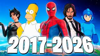 🤯TODAS las COLABORACIONES de Fortnite 2017-2026🤯