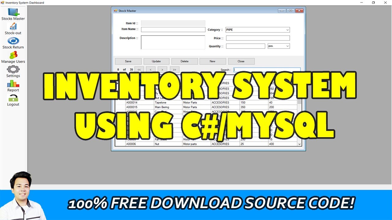 Inventory System using C#/MySQL | Free Source Code ...