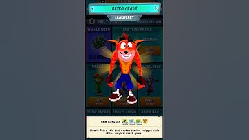 Buying Retro Crash Legendary Skin in Crash on The Run