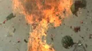 Water Melons exploding in slow motion