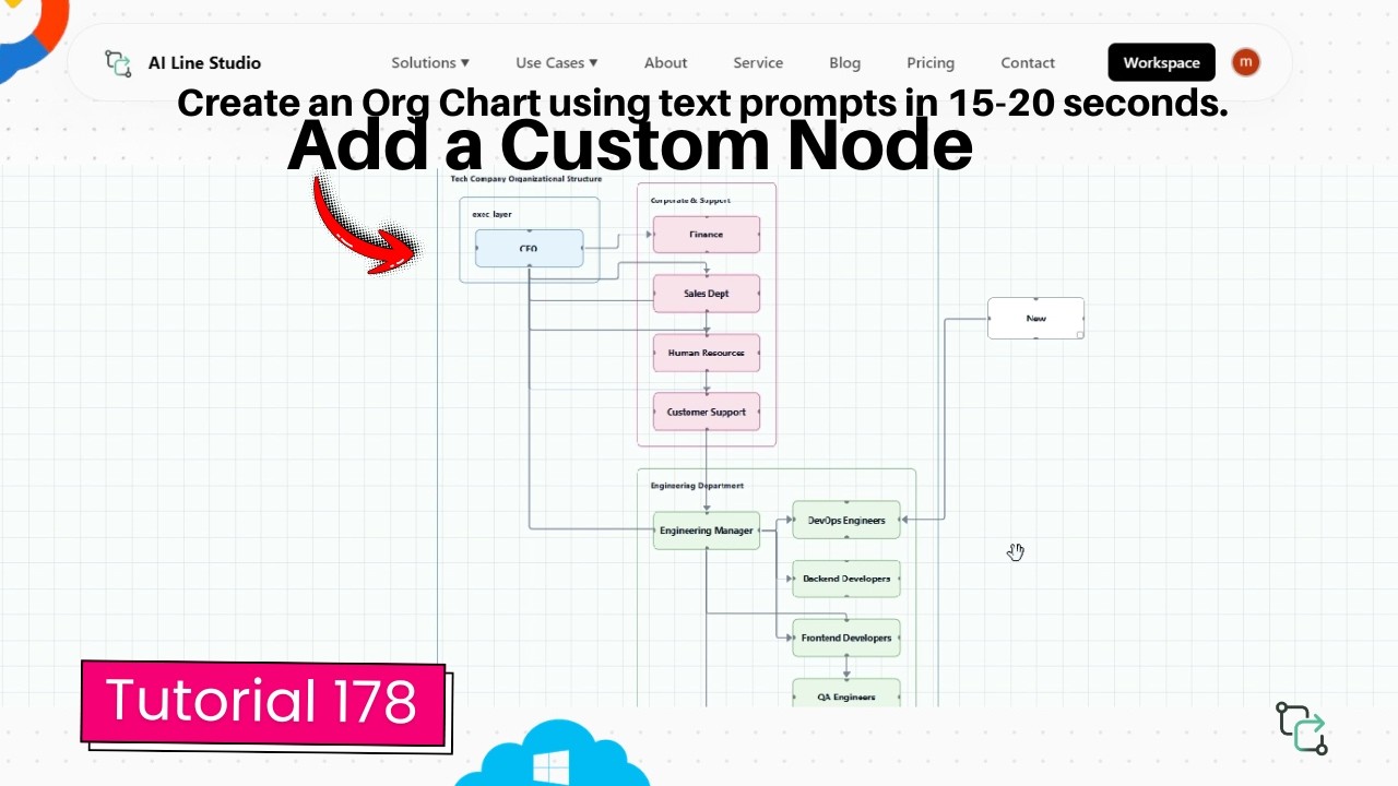 AI Line Studio Tutorial 178: Add Custom Nodes to Your Org Chart - YouTube