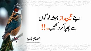 Apney 3 Raaz Hameesha Logoon Se Chupa Kar Rakhen Anmol Batain Urdu Quotes