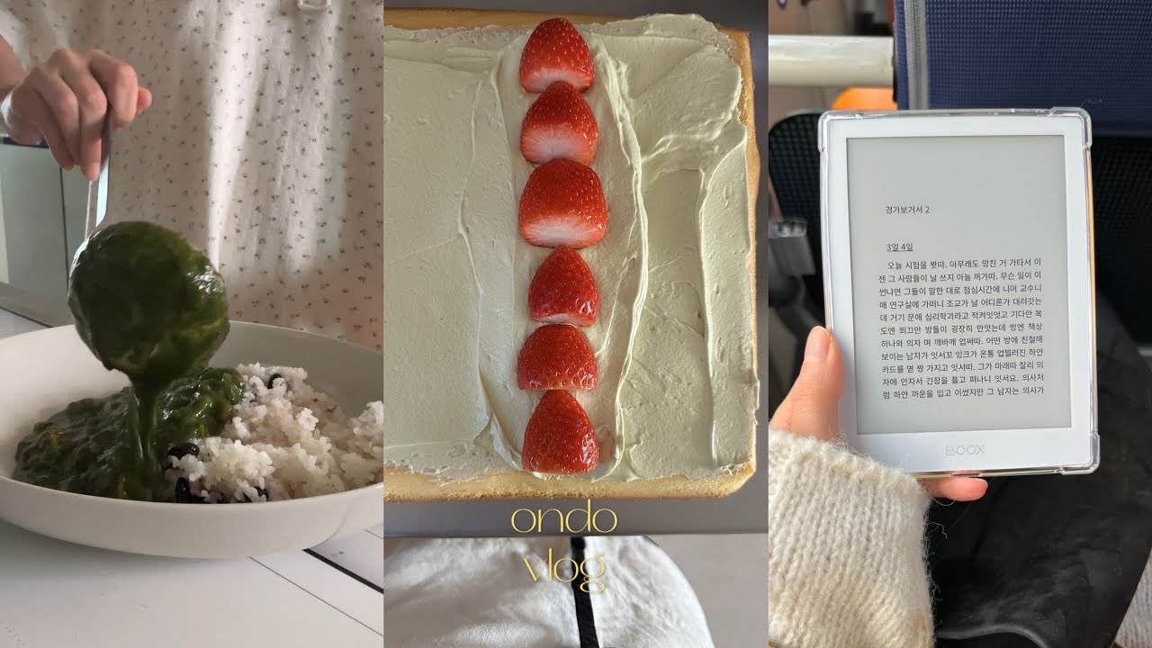 피스타치오 롤케이크 만들기,대바늘 수업 듣고,이북 리더기 구입! 알바일상..