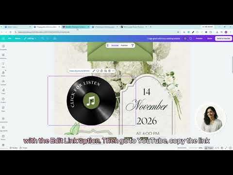 VIDEO 7 | How to Link Your Favorite Song Tutorial | Wedding Website Music Tutorial in Canva