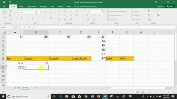 Use the SUM and  COUNT (COUNT, COUNTA, COUNTBLANK, )Functions in MS Excel in hindi/urdu