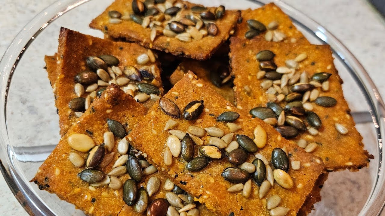 طريقة عمل كراكرز عدس  صحيه  بدون دقيق ولا شوفان 