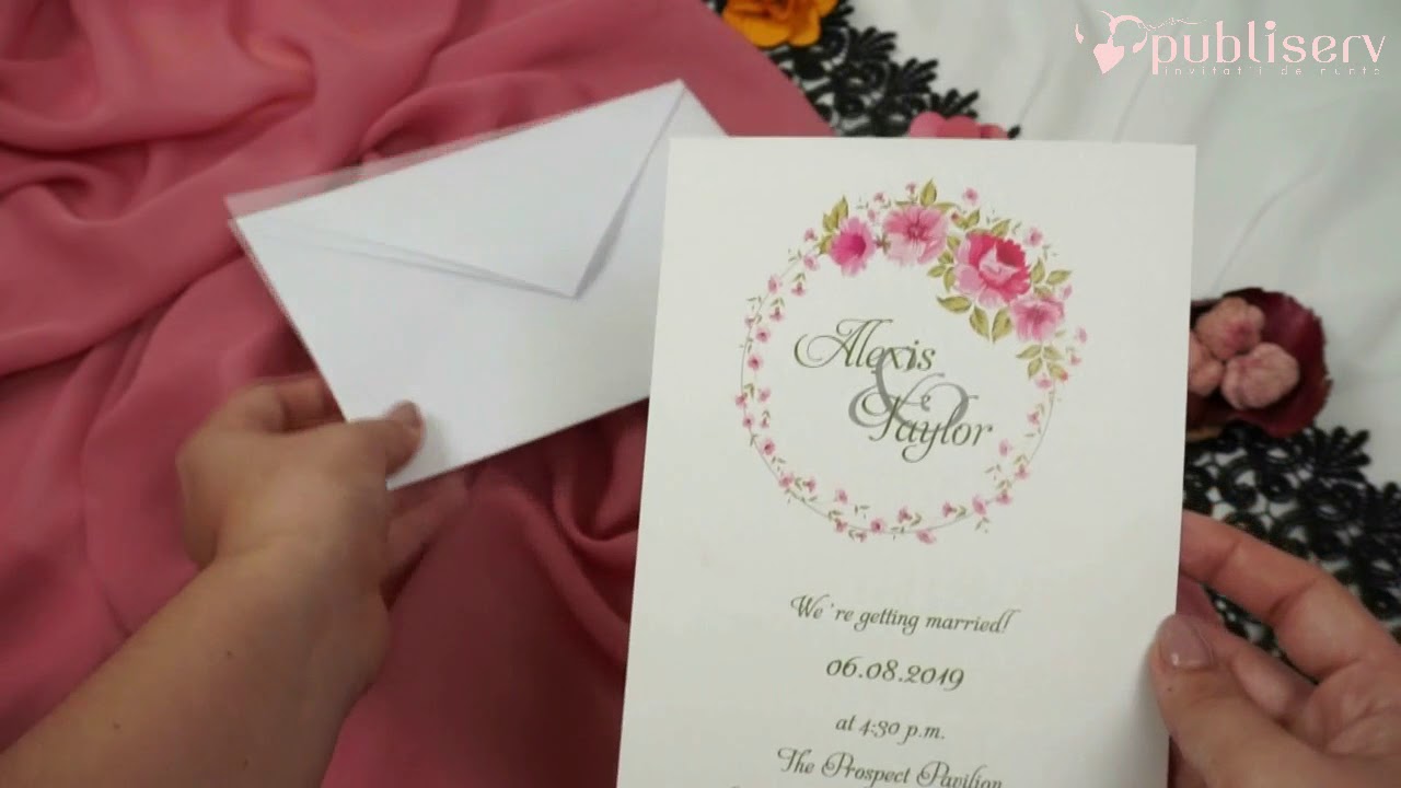 Invitatii De Nunta Catalog Kristal Logodna Flori Cod 70299 Www