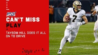 Taysom hill grabs a 4-yard touchdown catch to cap off the saints
76-yard drive. new orleans take on chicago bears during week 7 of 2019
nf...