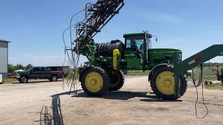 John Deere 4710 with 80' (extended to 90') boom  with EZ-Drops Folding Video