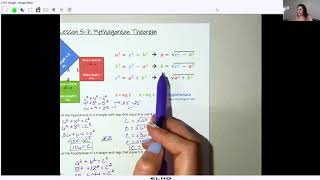 Topic 5-7 - Video Notes: The Pythagorean Theorem