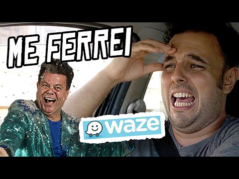 ME FERREI com o Waze do Milton Cunha!