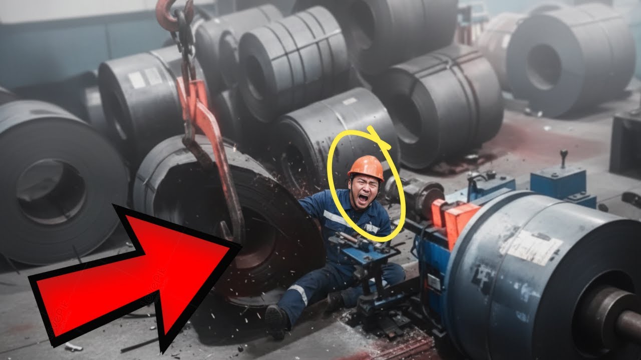 He Was Standing Too Close to the Steel Roll… Then This Happened!