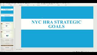 NYC HRA STRATEGIC GOALS video