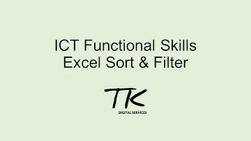 ICT FS Excel Sort and Filter (Walk through)