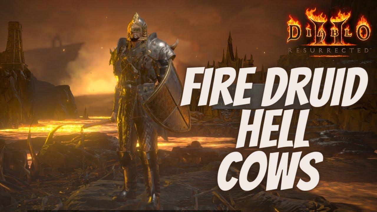 Level 89 Fire Druid HELL COWS Fully Twinked End Game Build Diablo 2 Resurrected on Console