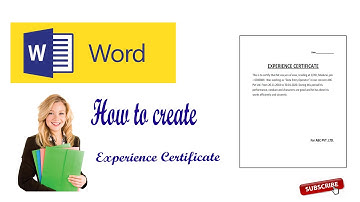 how to create Experience certificates in word
