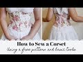 Beginner's Corset-Making Tutorial - Free Pattern | Underbust Corset with Zipper Front