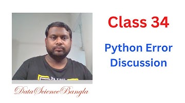 python error in Bangla by Sylas Halder Class - 34