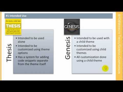 Comparison of Genesis and Thesis Theme -- Part 1 -- Introduction