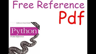 Download Python Reference Pdf