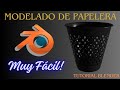 Tutorial de Blender: Cómo hacer una Papelera con Orificios