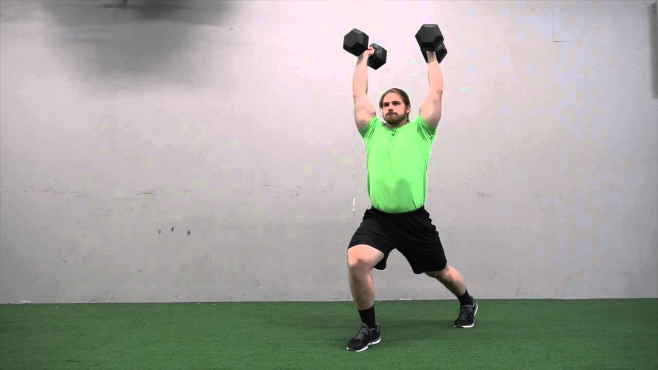 613. Dumbbell Split Jerk YouTube