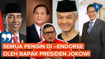 Kata PDIP soal Prabowo hingga Ganjar Dapat “Endorse” Jokowi Maju Pilpres