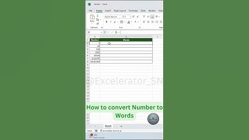 Convert Number to Words @EXCELERATOR_SN #excel #exceltip #exceltutorial #exceltricks #short #shorts