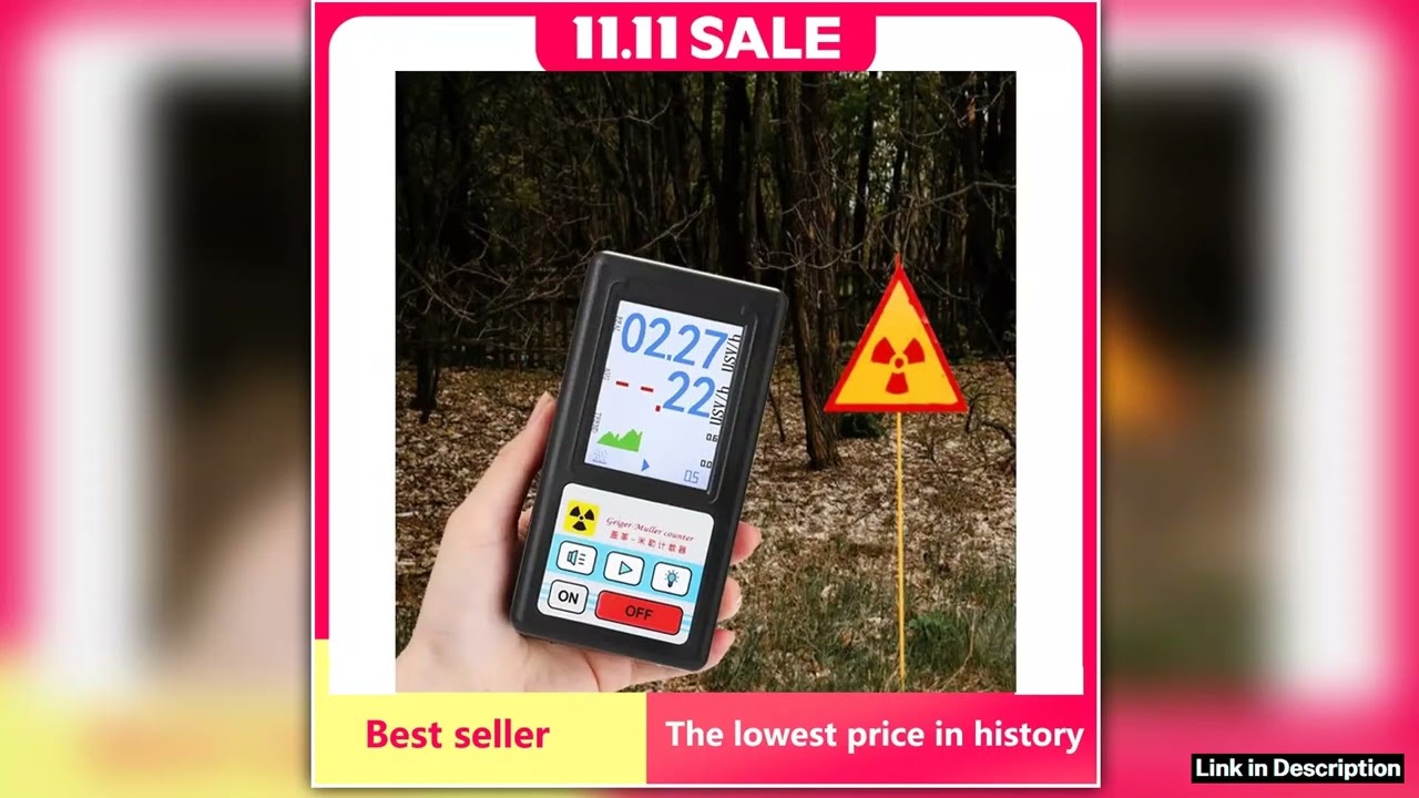 BR6 Geiger Counter Nuclear Radiation Detector Personal Dosimeter Xray Beta Gamma Detector LCD