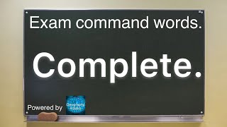 Famous Complete. Exam command words. Powered by @GeographyHawks Net Worth