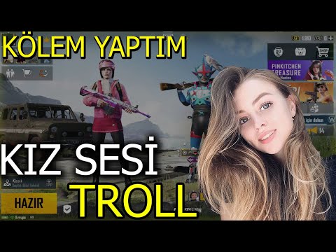 YEREL SOHBETTEKİ ABAZAYI KÖLEM YAPTIM #2 ( KIZ SESİ TROLL ) PUBG MOBILE