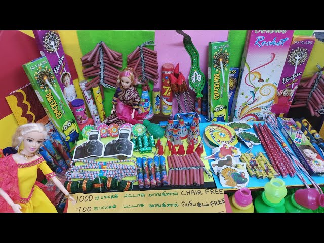 barbies buying diwali crackers | bavani mothers comedy mini Indian food barbie story class=