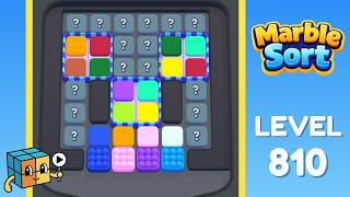 Marble Sort Level 810 (Very Hard) Walkthrough Solution