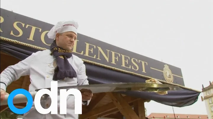 Who's hungry? There's a giant stollen at Dresden Christmas Market