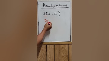 How To Convert Percentage To Decimal #math #mathematics #percentage #decimals