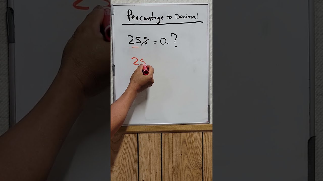 How To Convert Percentage Decimal Math Mathematics Decimals