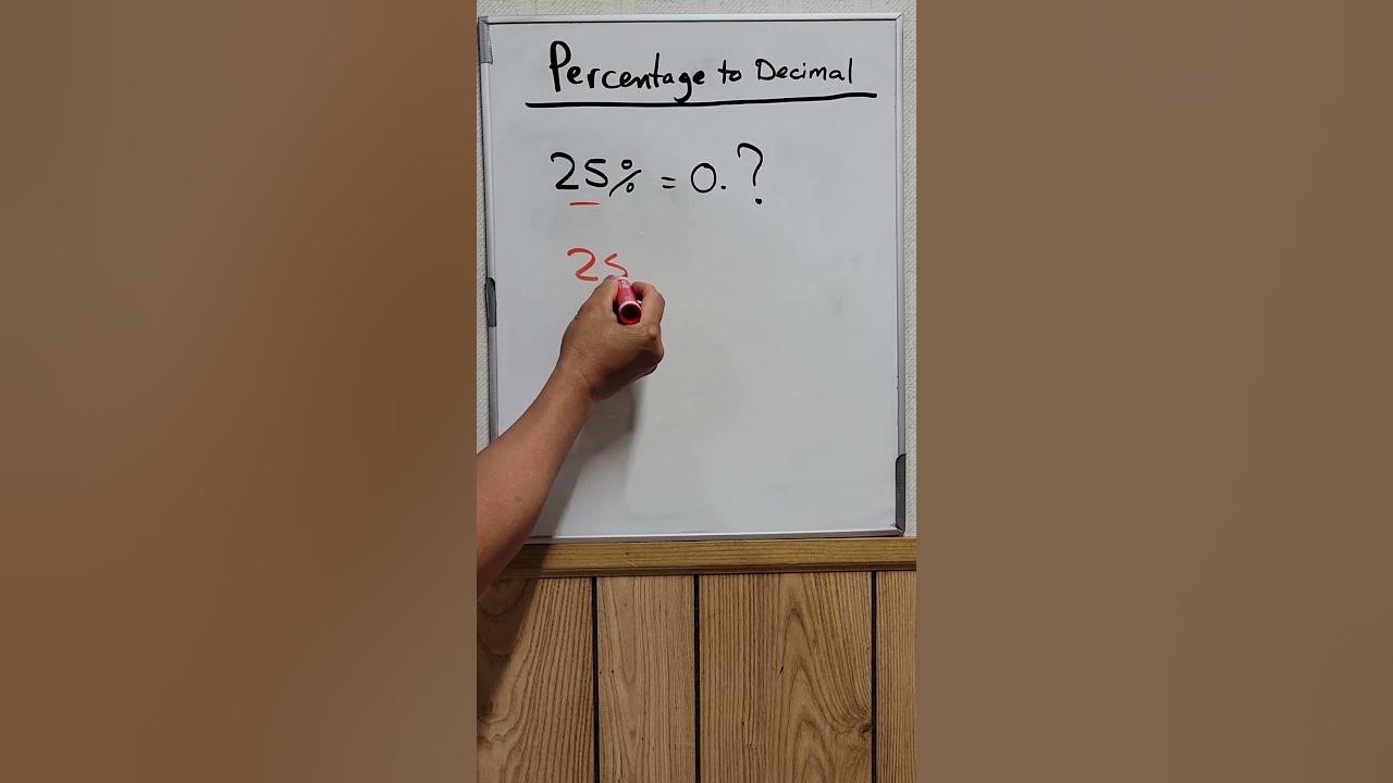 How to convert percentage to decimal math mathematics percentage 